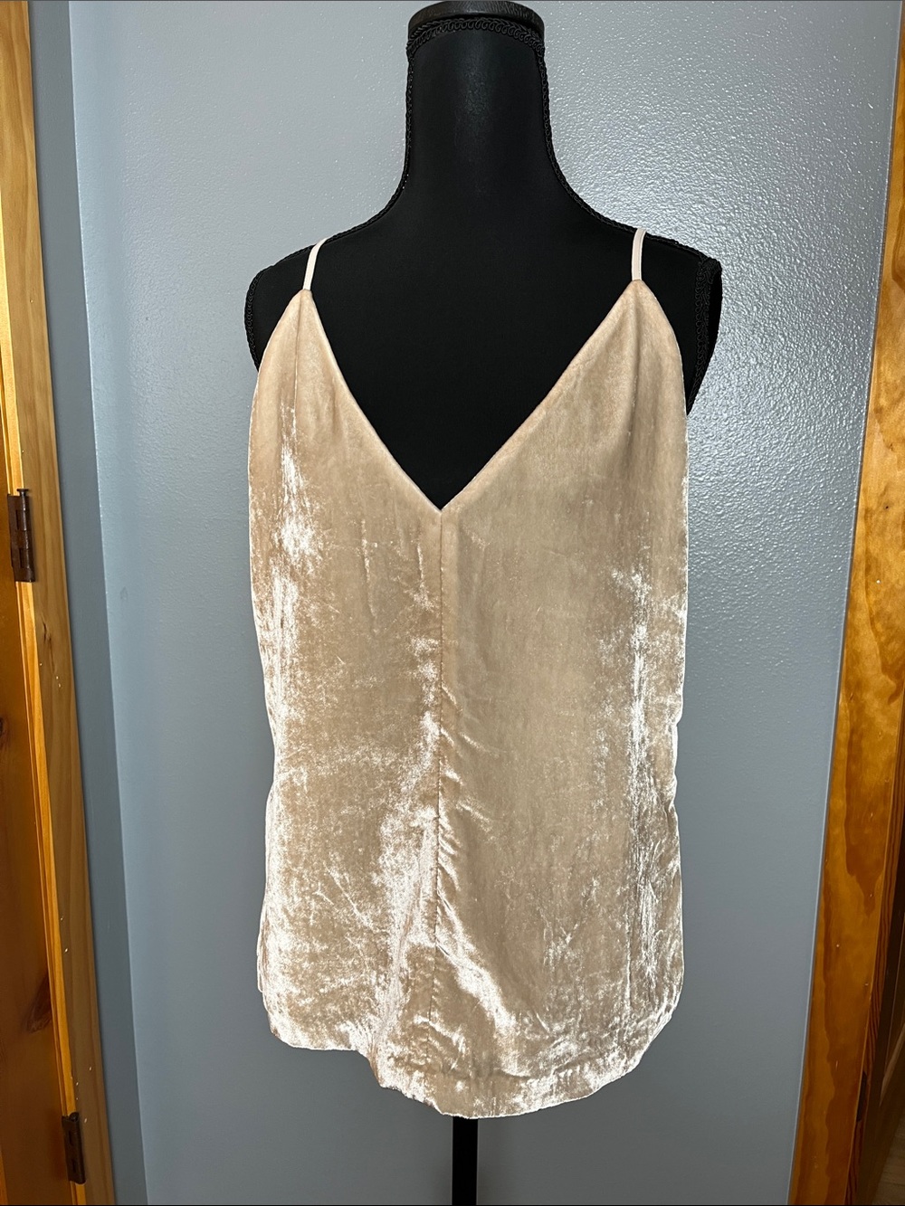Habitual Champagne Velvet V-Neck Cami